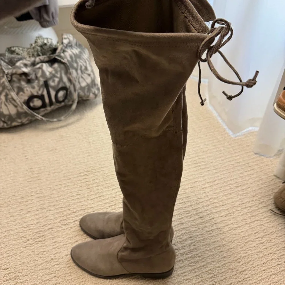 Over the Knee Faux Suede Boots - Picture 2 of 7